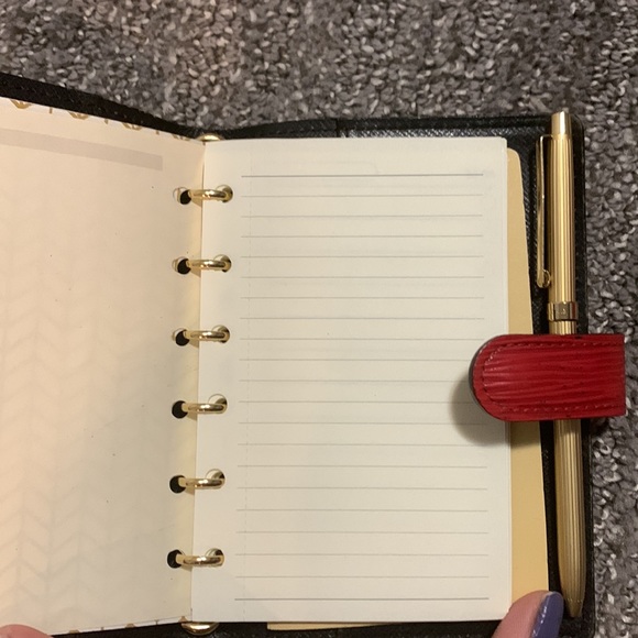 Louis Vuitton Authentic PM Agenda with 5 LV inserts & address book+ Golden Pen! - Picture 6 of 16